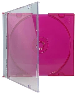 SLIM RED Color CD Jewel Cases Lot - Picture 1 of 3