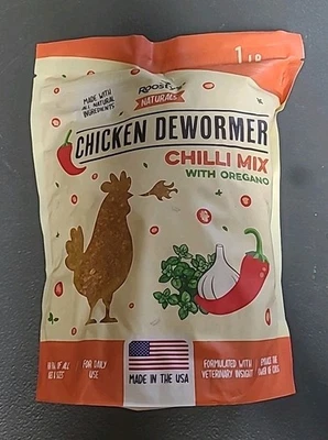 1LBRoosty's Chicken DeWormer Powder Chili Garlic Black Pepper Oregano Exp5/24/27 - Image 1 of 4