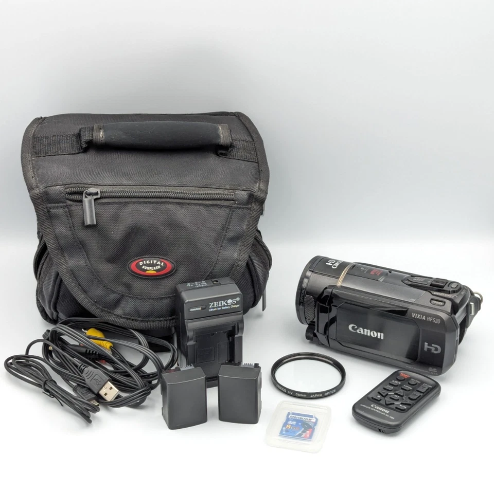 Canon VIXIA HF S20 1080p HD Camcorder Bundle w/Bag & Accessories -Tested Good- - Image 1 of 4