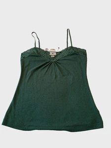 Worthington Stretch Camisole Hunter Green Size Petite Large New With Tags - Picture 1 of 3
