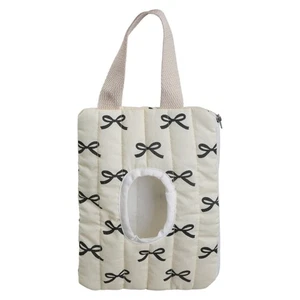 Precioso soporte para pañuelos de moño resistente bolsa de papel portátil de algodón para niñas y niños - Imagen 1 de 12