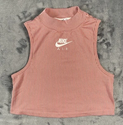 Camiseta sin mangas Nike para mujer colección de ropa deportiva Essentials talla grande roja a rayas XS Foto 1 de 4
