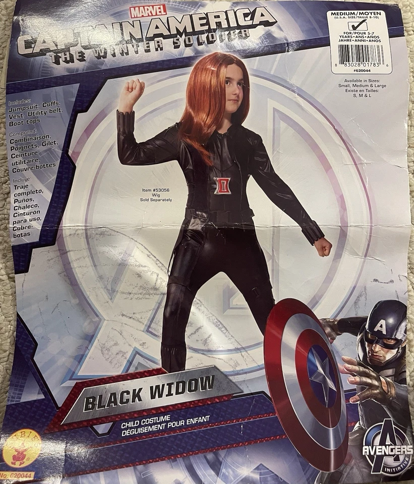 Disfraz de Viuda Negra Marvel Juegos con disfraces Nuevo Talla Mediana Halloween Foto 1 de 1