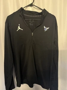 Authentic Jordan Charlotte Hornets NBA 1/4 Zip Jacket L - Picture 1 of 4