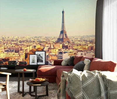 3D City Eiffel Tower A916 Wallpaper Wall Murals Removable Self-adhesive Amy - Image 1 of 4