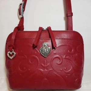 ORGANIZADOR BANDOLERA BRIGHTON CORDOBA ALEXA ROJO 3D CUERO REPUJADO NUEVO SIN ETIQUETAS $350 - Imagen 1 de 19