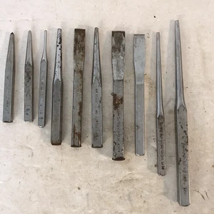 Vintage CRAFTSMAN 10 Pc Chisel Pin Center Punch Set 42902 Made in USA - Picture 1 of 3