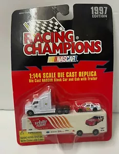 Racing Champions 1997 White Rain Racing Car Cab Trailer Nascar Maßstab 1:144 - Bild 1 von 2