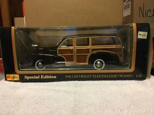 1948 Welly Chevrolet Fleetmaster Woody Black Diecast 1:24 Scale MIB - Picture 1 of 8
