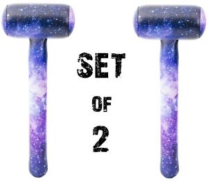 (Set of 2) 37" Galaxy Printed Mallets Inflatable Space Inflate  Party Decoration