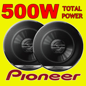 PIONEER 500W TOTAL 2-WAY 5.25 INCH 13cm CAR VAN DOOR/SHELF COAXIAL SPEAKERS PAIR