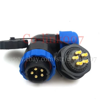 5pin Waterproof Connector SD20 IP67 Aviation Heavy Industrial Bulkhead Auto Plug - Image 1 of 4