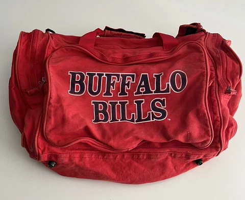 Vintage Official NFL Buffalo Bills Red Duffel Gym Bag Cover