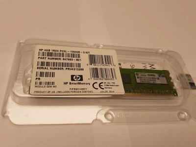 HP 647893-B21 4GB 1Rx4 PC3L-10600R-9 Kit, 4 GB DDR3 ECC REGISTERED - Image 1 of 2