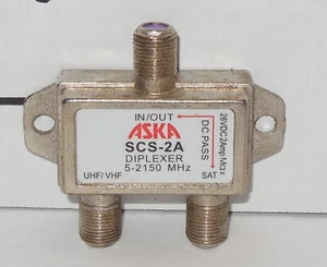 2-WAY DIPLEXER MODEL SCS-2A 5-2150 MHz NEW 28VDC 2AMO MAX #F11-10-31888 Splitter - Picture 1 of 2