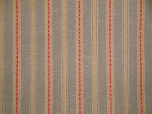 Americana Vintage Collection Aged Blue Stripe Homespun Quilt Apparrel Fabric - Picture 1 of 9