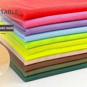 Diamond Mesh Fabric Low Stretch Polyester Sport Clothes DIY Craft Soft Plain New - Picture 1 of 17