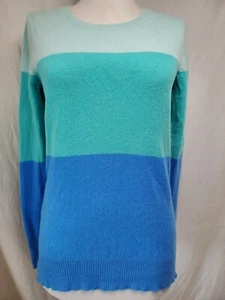 C&C California 100% 2-Ply Cashmere Crew Neck Sweater Sz S Turquoise Blue - Picture 1 of 5