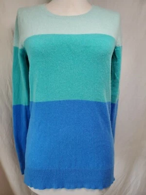C&C California 100% 2-Ply Cashmere Crew Neck Sweater Sz S Turquoise Blue  - Image 1 of 4