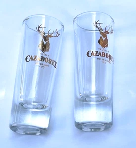 Cazadores Tequila, 100% De Agave Tall Shot Glass Set of 2 - Excellent! - Picture 1 of 10