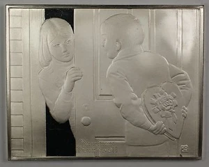 Lingotto Norman Rockwell Fondest Memories The First Date Argento Sterling Proof - Foto 1 di 2