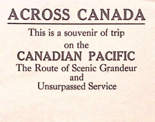 1930s CANADIAN PACIFIC RAILROAD TRAIN SOUVENIR ENVELOPE 7.25 X 10.5 Z2891