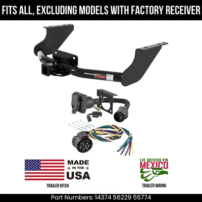 For 2010 Dodge Ram 1500 Trailer Hitch w/ 7 Pin Wiring Excl OE Hitch Curt 10K 2" - Image 1 of 3