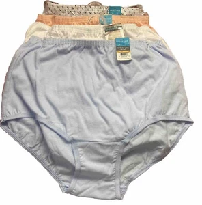 Women's Vanity Fair Lingerie Classic Cotton 4-Pk 15319 Multi Brief Panty Sz.7/L - Picture 1 of 12