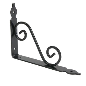 Regal-Winkel Regal-Träger Wand-Konsole Estante Adornos Antiguo Negro Plata - Imagen 1 de 7