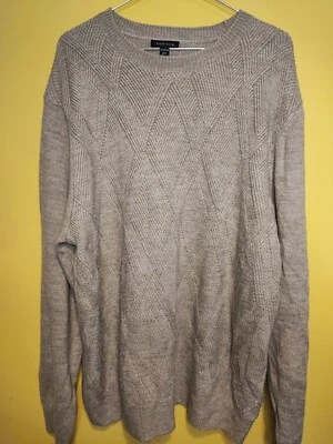 Vintage Van Heusen Men's Diamond Knit Sweater Brown Size XL - Image 1 of 4