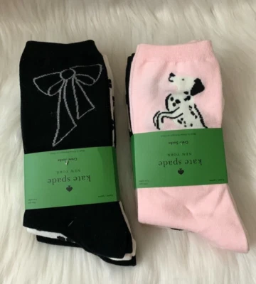 Calcetines KATE SPADE con arco, perro, floral, pala, lunares (6) pares nuevos con etiquetas Foto 1 de 2