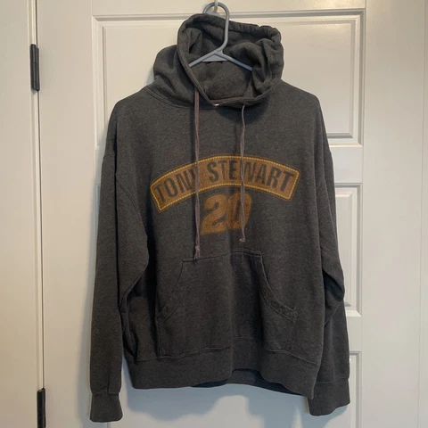 NASCAR Hoodie Tony Stewart #20 Nascar Racing Men’s Large Gray/Brown Cover