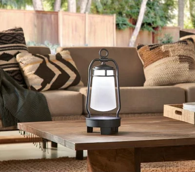 Kichler Lyndon 19" Portable LED Lantern Bluetooth Speaker 49500 BKTLED - Black - Image 1 of 4