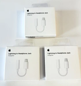 Adaptateur jack 3,5 mm Apple Lightning vers casque OEM - Blanc MMX62AM/A - Photo 1 sur 6