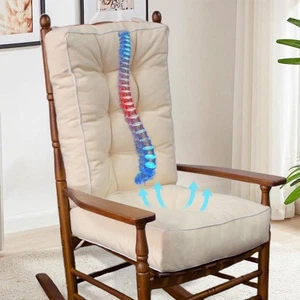 Rocking Chair Cushion Set of Thicken Seat & Back Chair Cushions with Memory F... - Picture 1 of 8