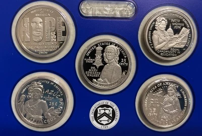 2024 S Proof Clad Quarters. American Women Series Set No box, lens or COAs - Image 1 of 3