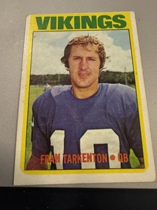 Fútbol americano Topps 1972 Fran Tarkenton Minnesota Vikings #225 - Imagen 1 de 2