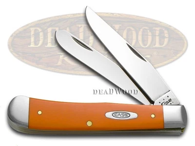 Case xx Knives Trapper Smooth Orange Delrin Stainless Pocket Knife 80500 - Image 1 of 4