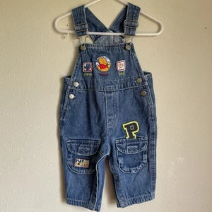 Mono babero vintage Pooh bebé talla 6/9 meses bordado - Imagen 1 de 5