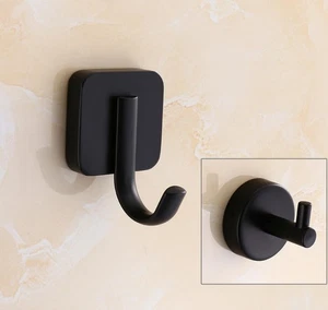Stainless Steel Wall Mount Single Hook Towel Holder Bathroom Accessories Hanger - Foto 1 di 13