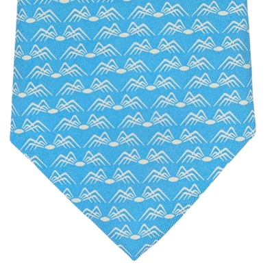 Vineyard Vines Специальная Коллекция SPDR Spider Spy Светло-синий Шелковый Галстук с Ярлыками - Изображение 1 из 4