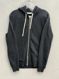 Reigning Champ Hoodie Size Medium Midweight Terry Black Full Zip 100% Cotton - Picture 1 of 11