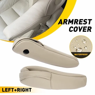 Pair Front Seat Protection Armrest Cover Leather L/R for Honda CR-V 2010-2011 - Image 1 of 4