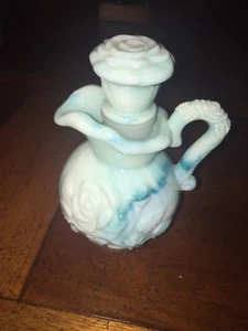 Decantadora jarra vintage AVON verde como nuevo vidrio de leche elegante rosa mármol jade - Imagen 1 de 11