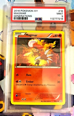 Magmar Regular Common #16 - PSA MINT 9 - 2016 XY Generations - Pokemon TCG - Image 1 of 3
