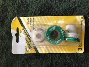 Paquete de 3 fusibles de retardo de tiempo Bussmann 30 A BP/SL-30 125 Vac  - Imagen 1 de 3