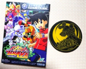 Nintendo GameCube Medarot Brave Video Game +Faceplate Name Plate Jewel Japan F/S - Picture 1 of 5