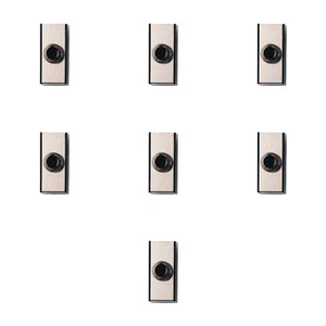 7 x Friedland D611 "Gem" Wired Bell Pushes - Brushed Chrome / Black - Picture 1 of 2