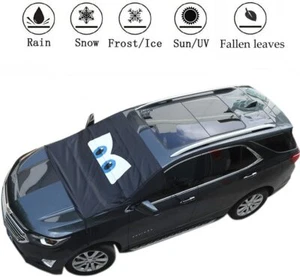 Windshield Snow Ice Cover Sunshades Fits for Most Cars Truck SUV Van (Black) A - Imagen 1 de 7