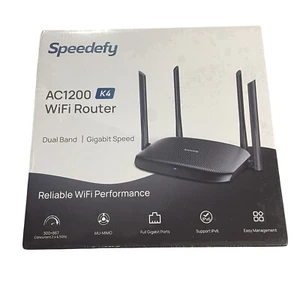 Speedefy WiFi Router do domu, AC1200 Gigabit Dual Band Komputer Routery do Wir - Zdjęcie 1 z 6